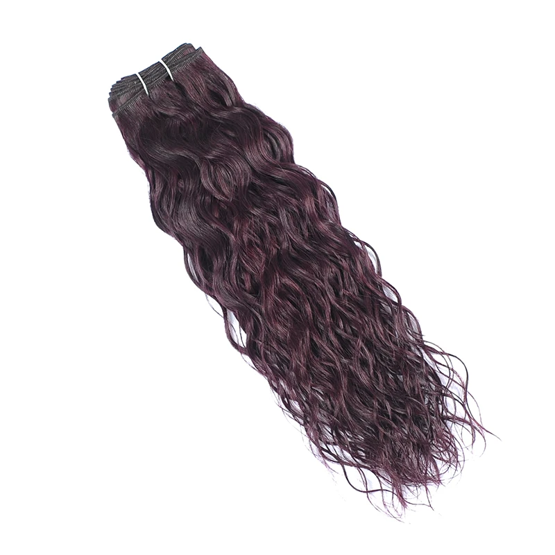 Paquetes De Onda De Agua Del Pelo De Shiningstar Color Púrpura De Uva 100 Pelo Humano Brasileño Borgoña Paquetes De Cabello Remy Tejido 13 4 Piezas