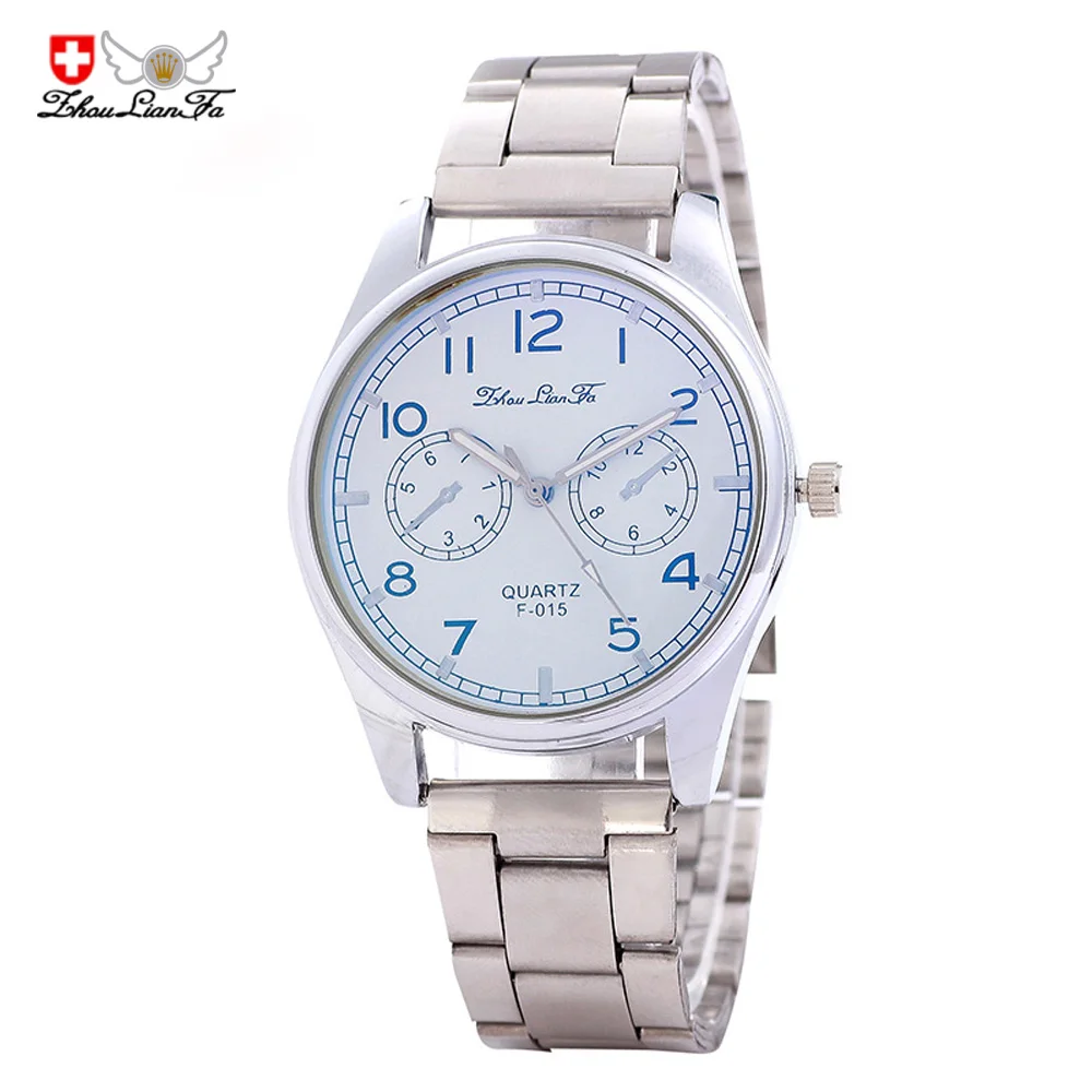 

2018 new Slim Korean version of the Symphony of Blu-ray Swiss watch classic personality men's quartz watch F-015 steel watches