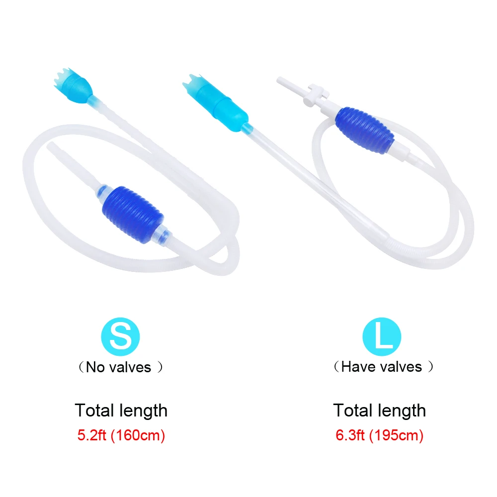 Очиститель для аквариума, сифон, вакуумный очиститель воды, очиститель гравия, пластиковый насос, фильтр для аквариума, инструмент для очистки аквариума 160-195 см