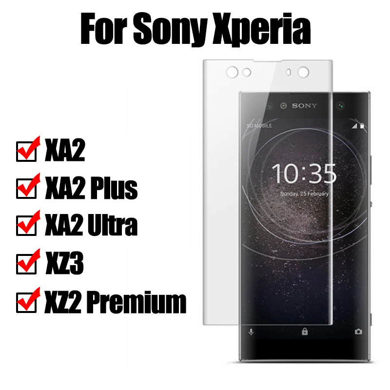 3D на для sony Xperia Xa2 Plus стекло закаленное Xa Xz 2 3 Xz3 Xz2 Премиум экран протектор X a2 z2 z3 защитная пленка glas 2xa zx