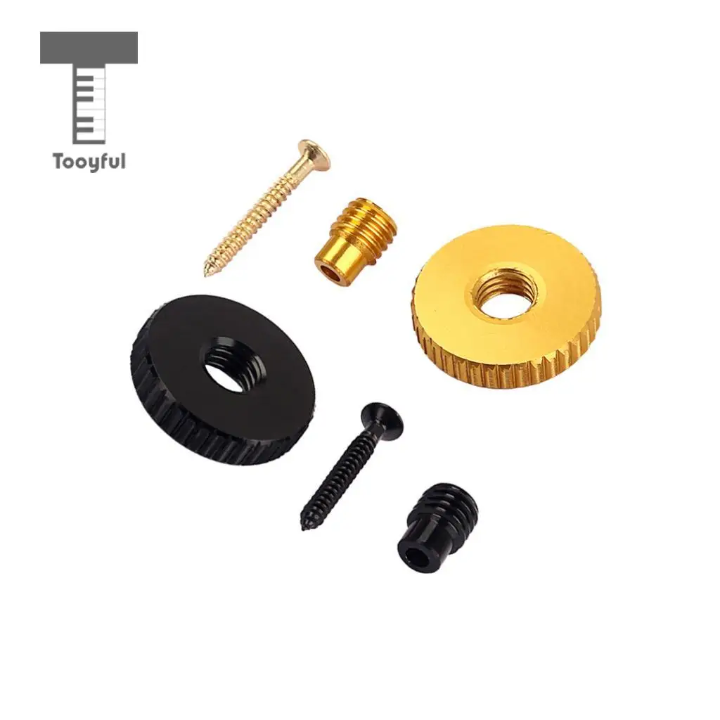 Tooyful Aluminum Alloy Strap Lock Button with Screw for Bass Guitar Mandolin Banjo Musical Parts