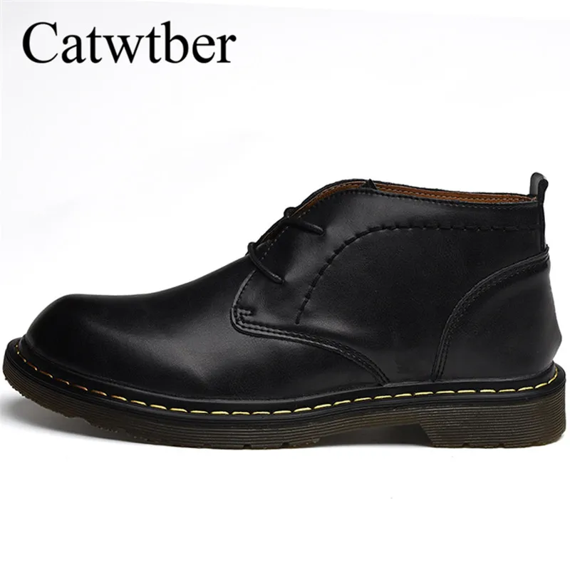 

Catwtber Fashion Spring/Autumn men shoes Leather boots Lace-Up Breathable/Comfortable British Men's Casual Martin High Quality