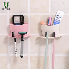 UNTIOR пластиковый держатель для зубной пасты и для зубной щетки стеллаж для хранения бритва зубная щетка диспенсер для ванной комнаты Органайзер аксессуары набор инструментов
