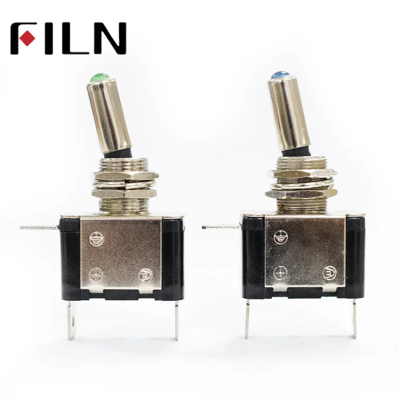 CNFILN 12mm Toggle switch with Dot light , Auto switch 12v led SWITCH