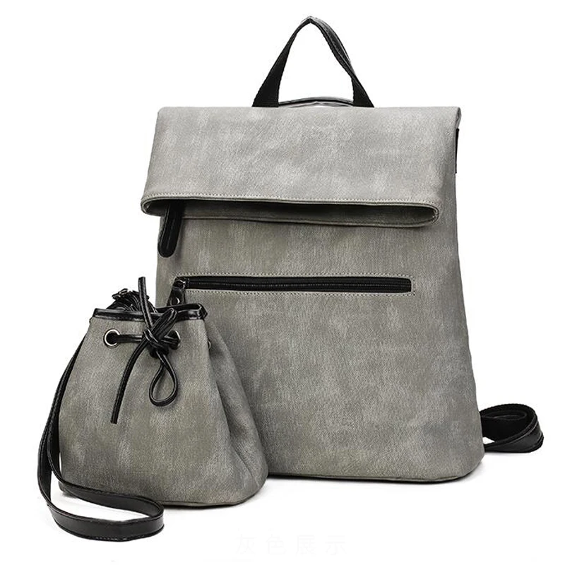 2018 Women Backpack PU Tassel Backpack Women High School Bag For Teenage Girls Ladies Purses And Clutches Black Female Backpacks