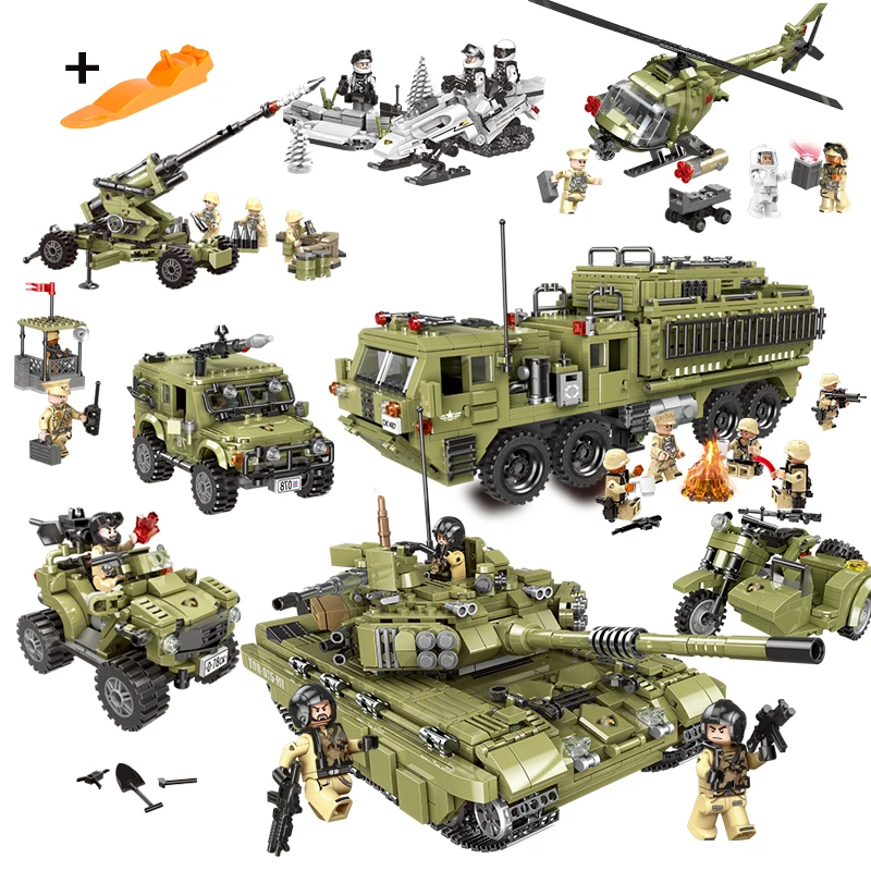 

XINGBAO 06014/15/08 Military Series World War 2 Rocket Gun Tank Building Blocks Bricks Compatible with Standard Blocks WW2 Toys