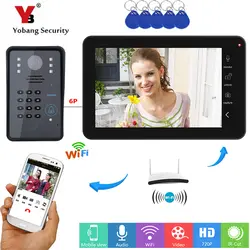Yobang безопасности RFID пароль 9 дюймов монитор WI-FI Беспроводной Водонепроницаемый Домофонные дверной звонок Камера домофон Системы Android IOS APP