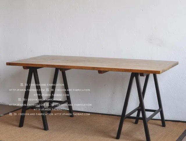 Un muebles de pino exportaciones loft marco de metal en forma de mesa escritorio de madera.jpg 640x640.jpg