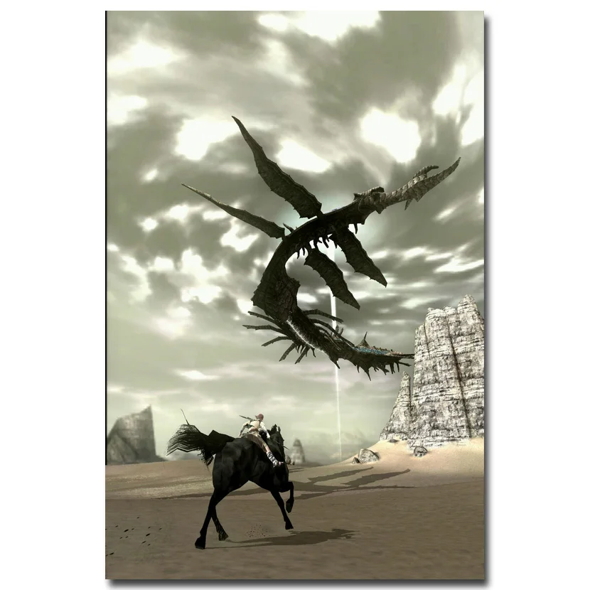 

Shadow of the Colossus Art Silk Fabric Poster Print 13x20 24x36 inch Hot Game Picture for Living Room Wall Decoration 001