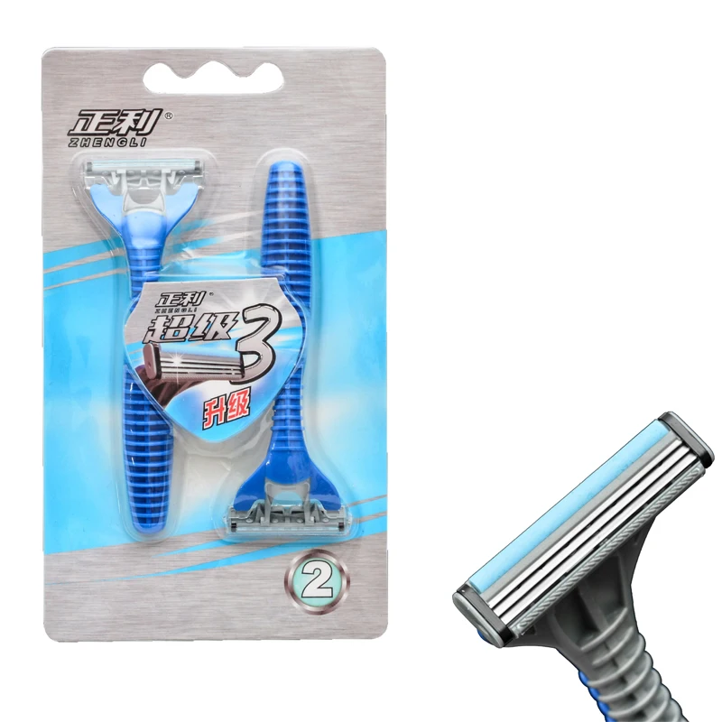 

Professional 2pcs/pack Quality Shaving Machine 3-Layer Safety Razor Blades Manual Shaving Shaver Face Care Beard Hair Remover