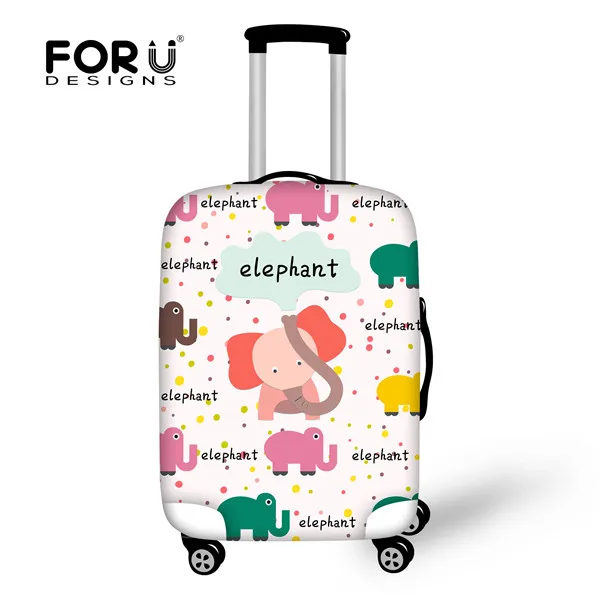 FORUDESIGNS/3D Животный слон эластичный спандекс дорожный Багаж защитный чехол для ''18-30 ''багажник чехол для дорожного чемодана - Цвет: CC5023