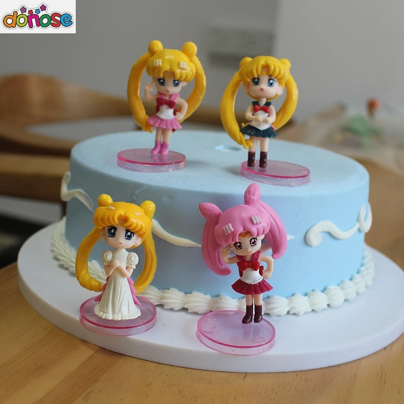 Экшн фигурка Sailor Moon Tsukino Usagi ПВХ украшение для торта коллекция девочек модель