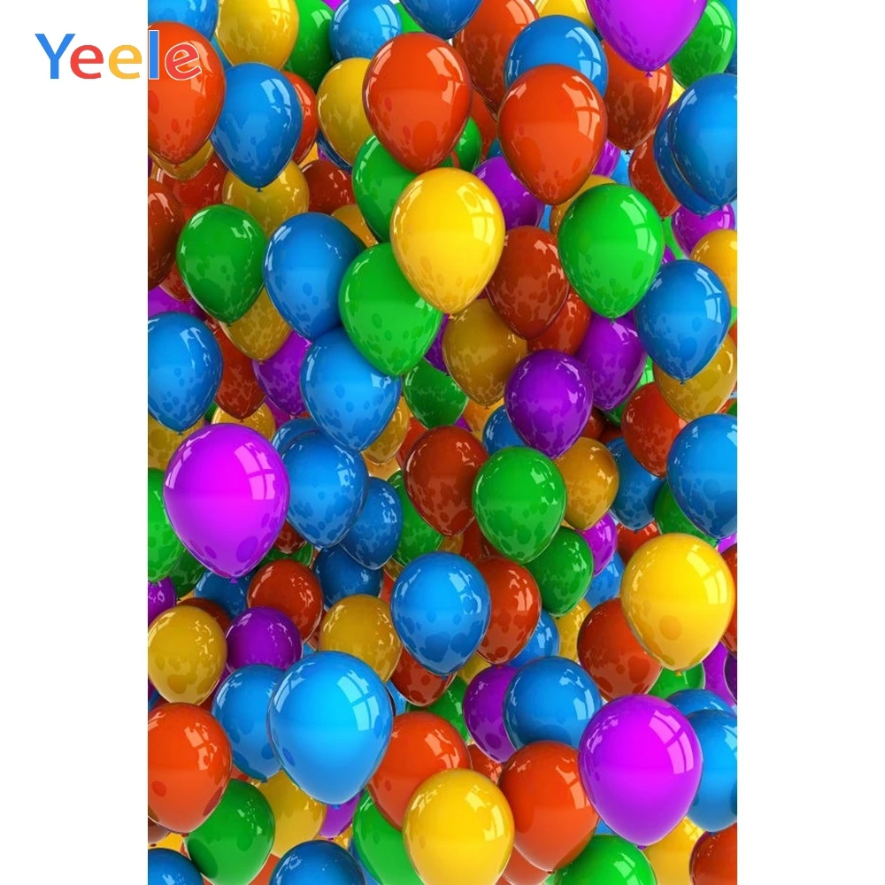 

Yeele Colorful Balloons Bright Baby Photography Backgrounds Birthday Personalized Party Photographic Backdrops For Photo Studio