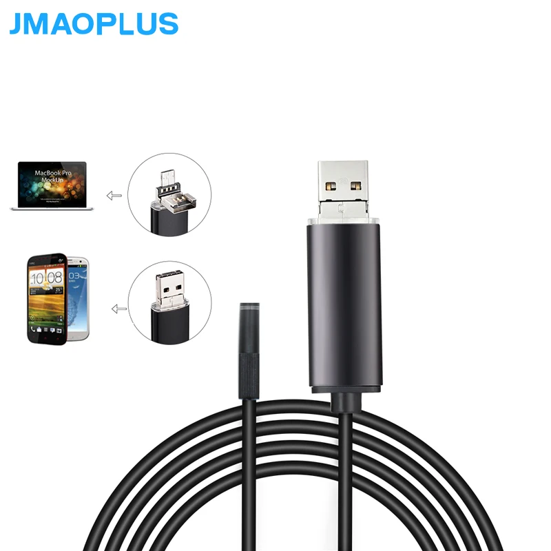 

720P Endoscope 8mm Pipe Camera Inspection Usb Cable Soft Endoscopic Wall Plug Camera For Windows & Macbook PC Android Phone