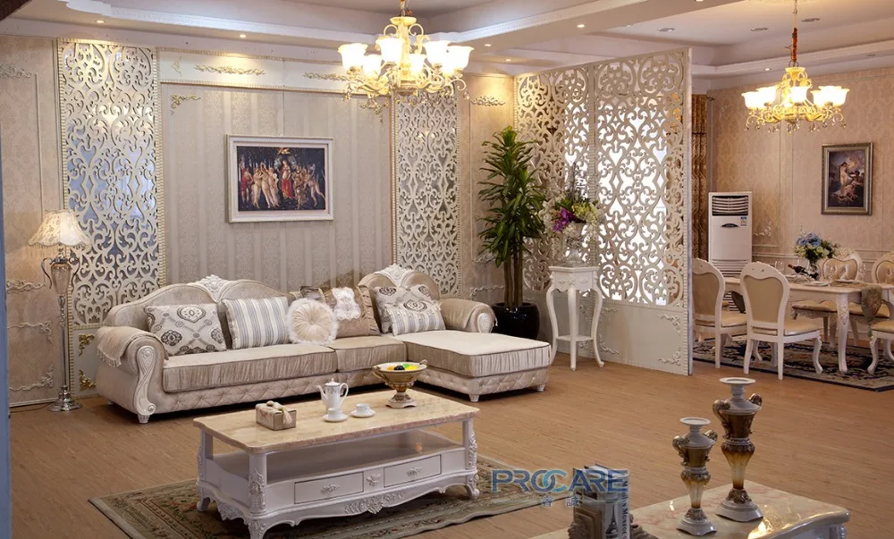 Европейский стиль ткань секционные угловой диван набор мебели для гостиной с