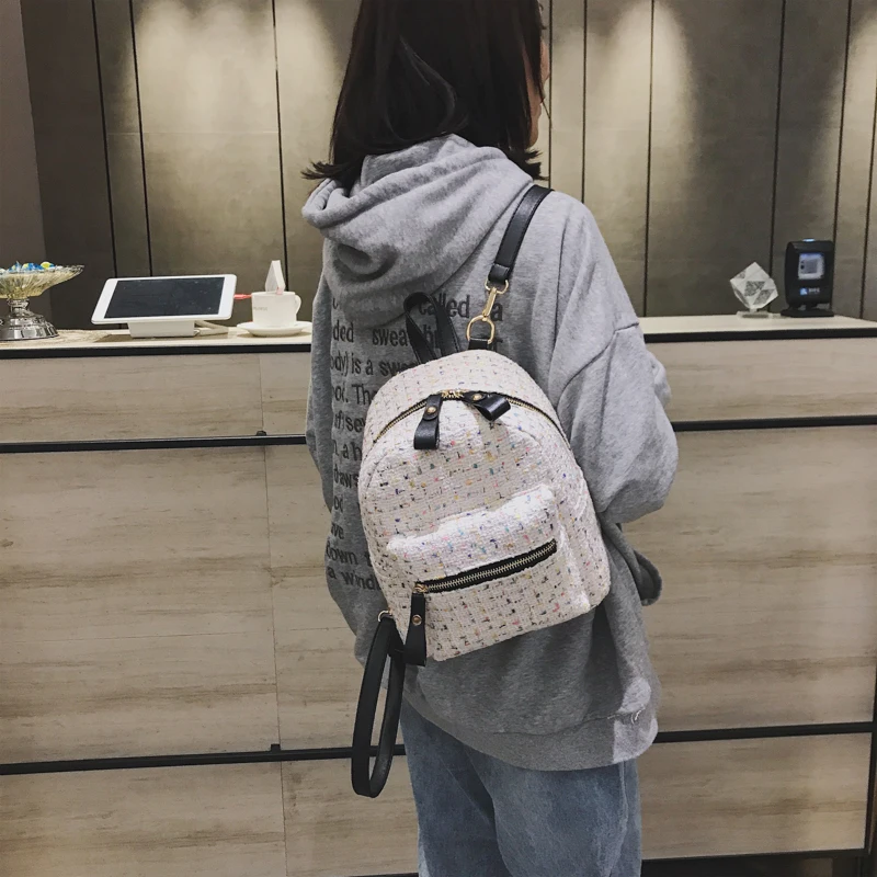 

Ins super hot small bag girl 2019 new fashion double shoulder bag the student backpack#0105