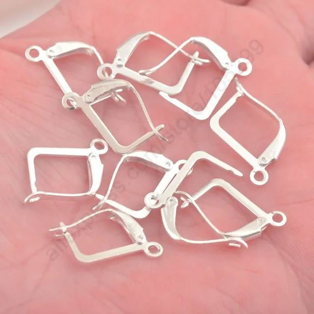 

Simple 925 Sterling Silver Hook Earring Ear Wire Clip 200Pcs Lot Jewelry Findings DIY Woman Jewelry Wholesale