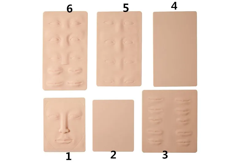 

Top Quality New Permanent Makeup Eyebrow Lips Face Blank Tattoo Practice Skin Sheet for Needle Machine Supply Kit Free Hot Sale