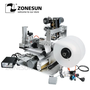 

ZONESUN LT-60D Semi Automatic Labeling Machine Drugs Bottle Medicine Bottle Labeling Machine With Date Printer