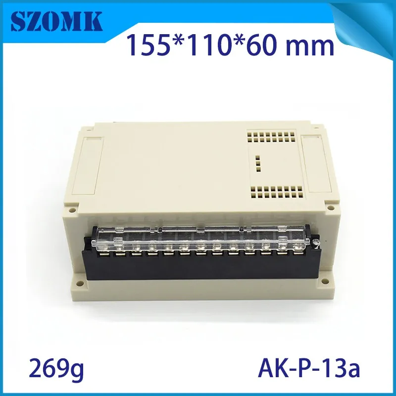 szomk plastic box for electronics project din rail enclosure with connectors terminal blocks electrical plastic outlet boxes control enclosure junction housing (7)