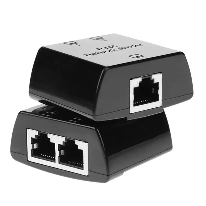 2 шт. RJ45 Splitter 1 до 2 Женский для сети Ethernet LAN кабель адаптер делителя для док-станции для ноутбуков