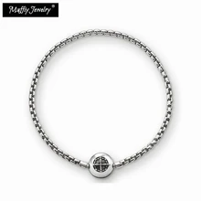 Karma Blackene Бусы Браслеты, звено Серебряная цепочка подарок для мужчин и женщин, европейский стиль гламурные колеса модные ювелирные аксессуары