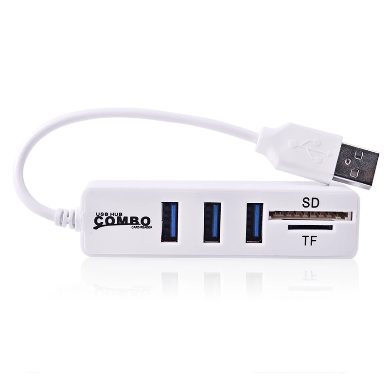KuWFi USB комбо концентратор 2 0 кардридер портативный сплиттер адаптер мульти все в