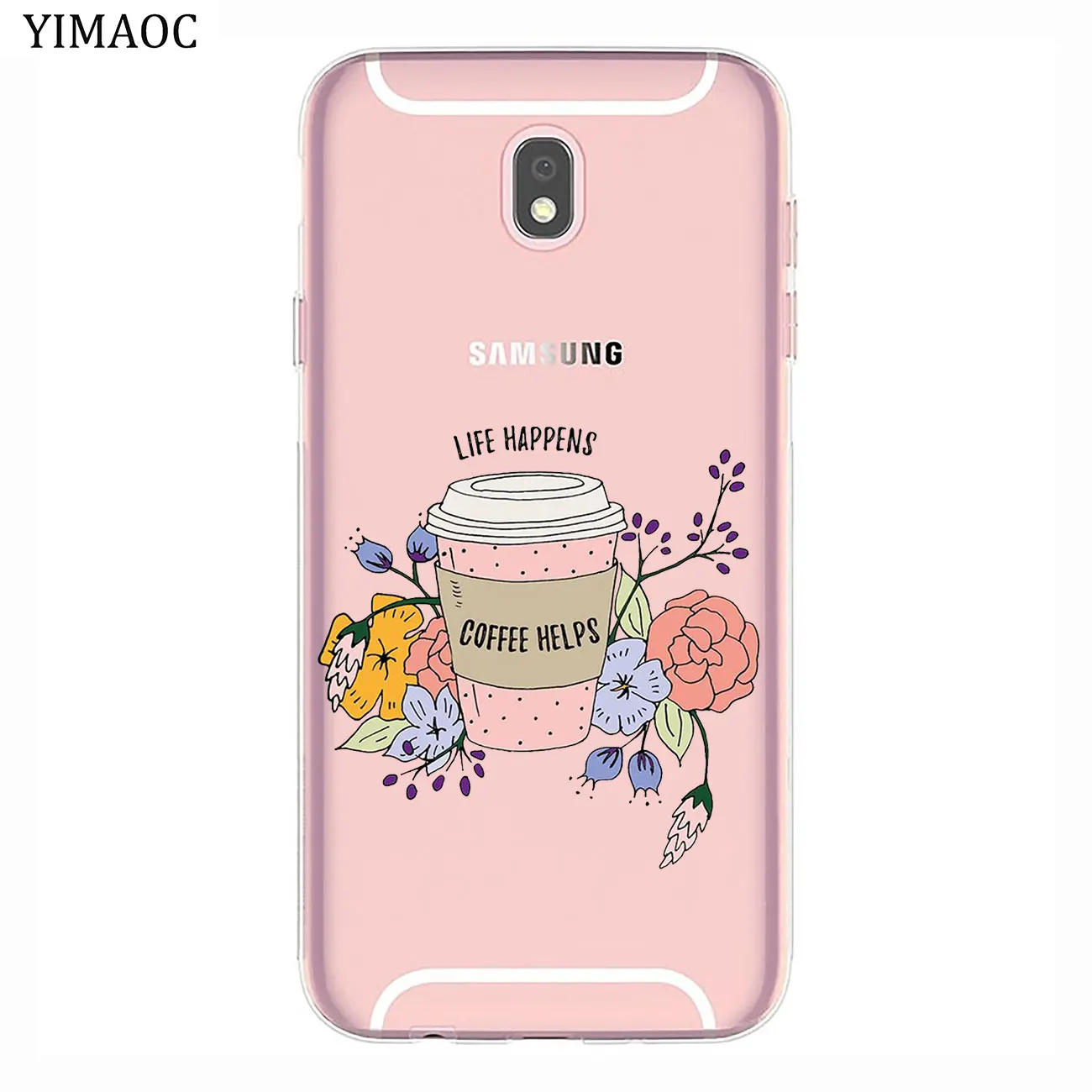Кофейный винный коричневый пурпурный Ombr мягкий чехол для Samsung Galaxy J8 J7 J6 J5 J4 J3 2017 A2