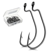 DONQL 50 шт./кор. широкая заводная рукоятка бронзовых морских рыболовных крючков из углеродистой Сталь офсетная печать Карп удочка для Мягкая приманка в виде червей 5/0#1,# бас колючие рыболовные крючки