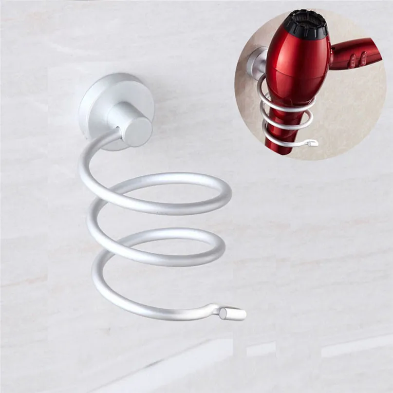 Home Wider Hot Sell Wall Hair Dryer Rack Space Aluminum Bathroom Wall Holder Shelf Storage Nov27
