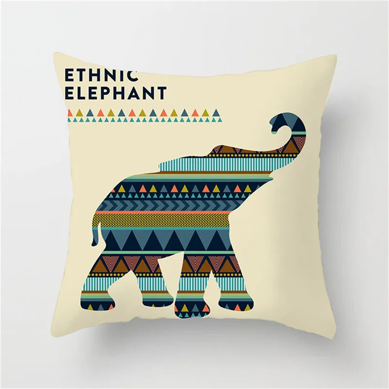 elephant print throw pillows