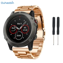 Ouhaobin, модный,, стальной браслет, ремешок для часов Garmin Fenix 5X, gps часы, Роскошные, элегантные, на запястье, ремни Sep9