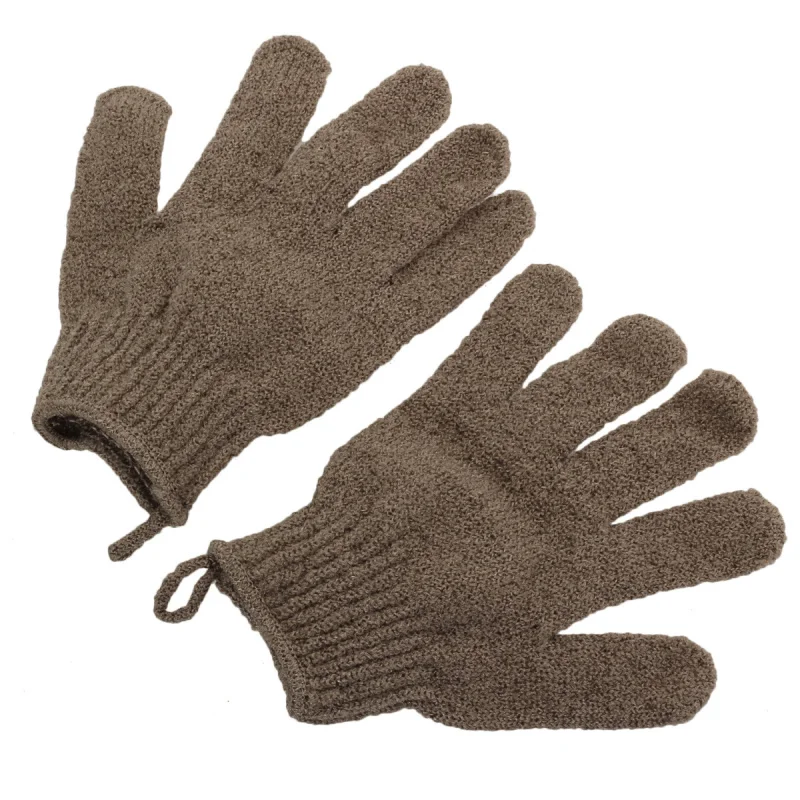 2 أزواج دش التقشير الجلد الجسم غسل سبا قفازات حمام تدليك اللوف الغسيل مقشر منظف الجسم تنظيف فرشاة