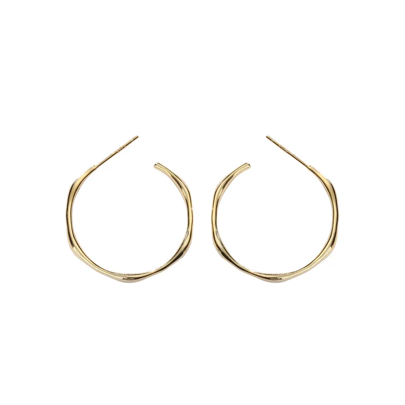 

Geometry Twisted Ring 925 Sterling Silver Hoop Earrings