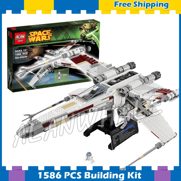 1586 шт. космические войны красный пять X-Wing Звездный истребитель модель 05039