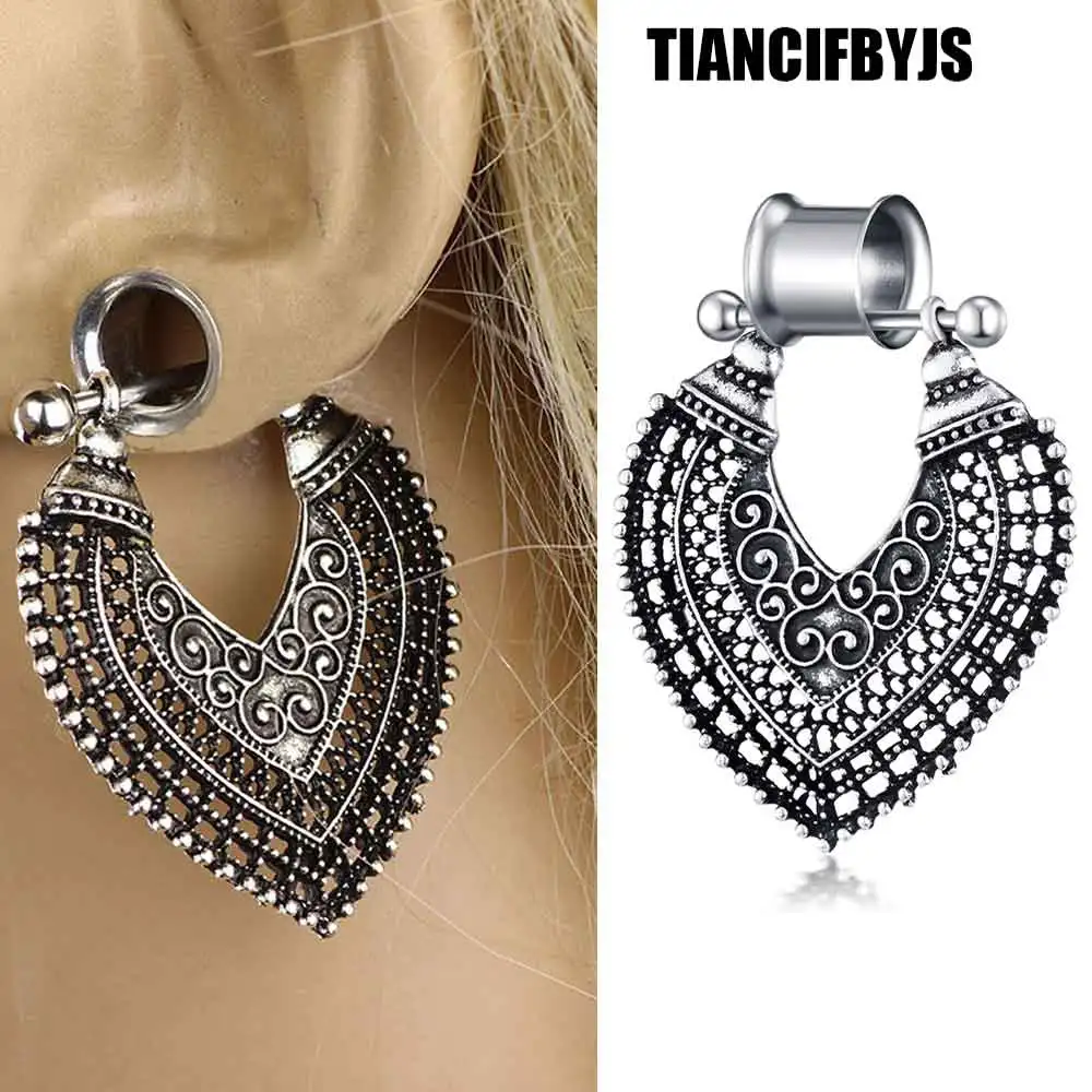

TIANCIFBYJS 2pcs Helix Dangle Ear Plugs And Tunnels Crystal Ear Expander Piercing Ear Gauges Stretcher Body Jewelry Piercing kit