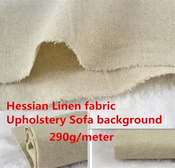 

158cm Width Natural Handmade Linen Fabric for DIY Patchwork Sewing Burlap Hessian Upholstery Sofa background Lining Fabric