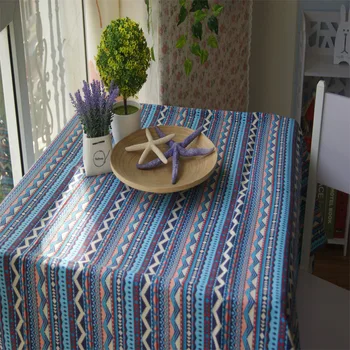 

Canvas Printed Bohemian Tablecloth Table Mat Coffee Table Cloth Hotel Cover Cloth Tablecloth Decorations for Living Room