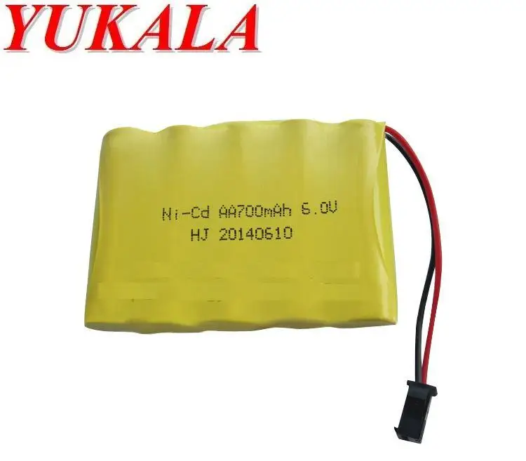 YUKALA (SM plug) 2 шт. 6v 700 мАч никелевая кадмиевая АА батарея с SM разъем для R/C Грузовик RC