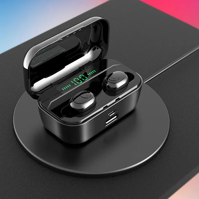 TWS мини беспроводные наушники вкладыши Bluetooth V5.0 спортивные IPX5 водонепроницаемые