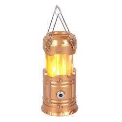 Светодиодный свет лампы Отдых на природе Фонари Солнечный Мощность USB пламя Ультра-яркий Пластик для наружной Emergence BB55