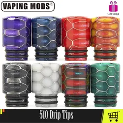 VapingMods капельные наконечники 510 смоляные мундштук капельные наконечники для RDA RTA 510 Распылитель на резьбе аксессуары для электронных