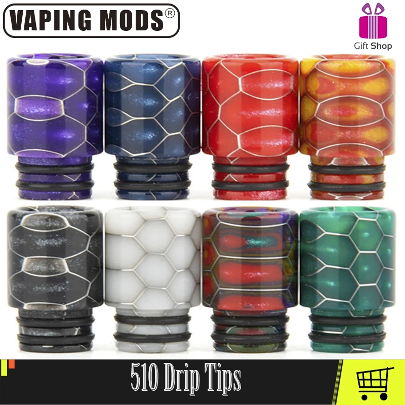 

VapingMods Drip Tips 510 Resin Mouthpieces Drip Tips For RDA RTA 510 Thread Atomizer E Cigarettes Accessories