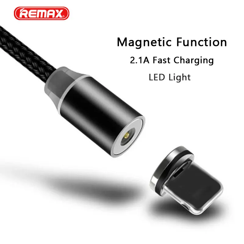 

Remax Magnetic Fast Charging usb Cable With Led Light for iPhone Xs max Xr X 8 7 6 plus 6s 5s 5 4s