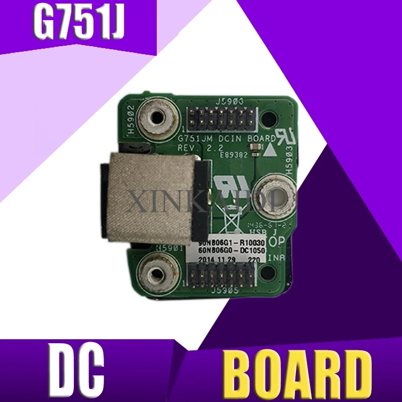 

For Asus ROG G751JM G751JS G751JW G751JY G751JT G751JL G751 DC Power Jack Board Socket 60NB06G0-DC1050