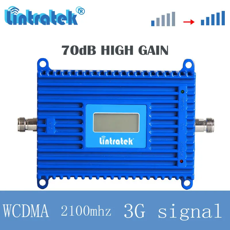

Lintratek 3g 2100 mhz UMTS cellular booster repeater signal WCDMA mobile phone 70dB high gain booster Internet Amplifier s6