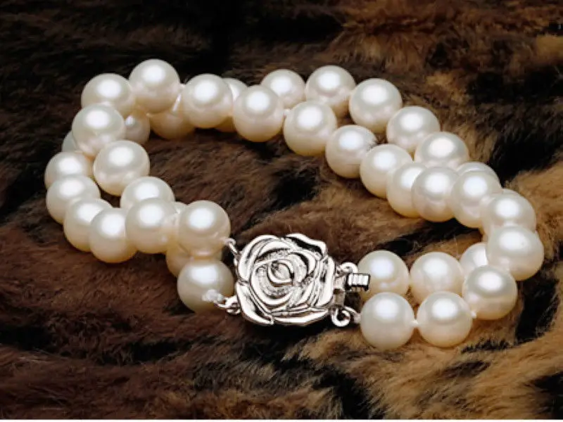 

FREE SHIPPING HOT sell new Style >>>>HOT 9-10 MM REAL AKOYA WHITE PEARL BRACELET 8 INCH