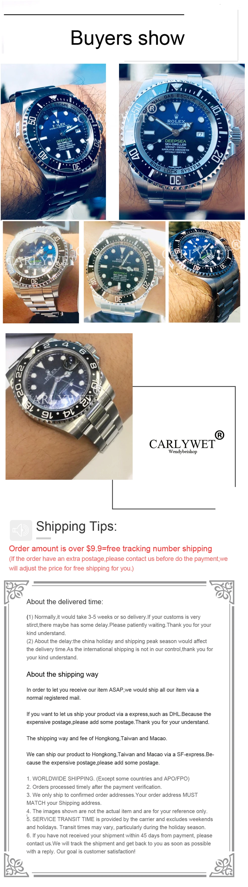 CARLYWET 20 21 мм нержавеющая сталь винт ссылка замена наручные часы браслет Glide Флип замок застежка для Oyster Deepsea