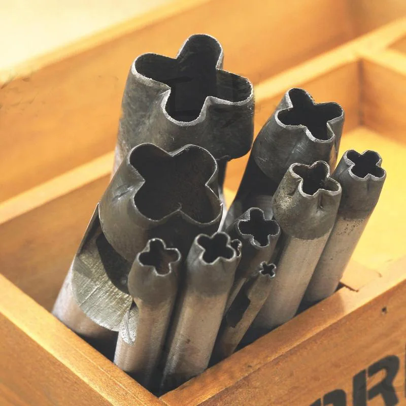 3MM 10MM Four leave Clover Shaped Metal Punch Cylinder Steel Punches