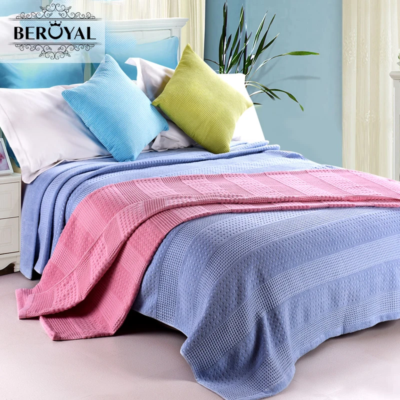 100 Cotton towel Blanket Solid Blanket Scarf Single Air Conditioning